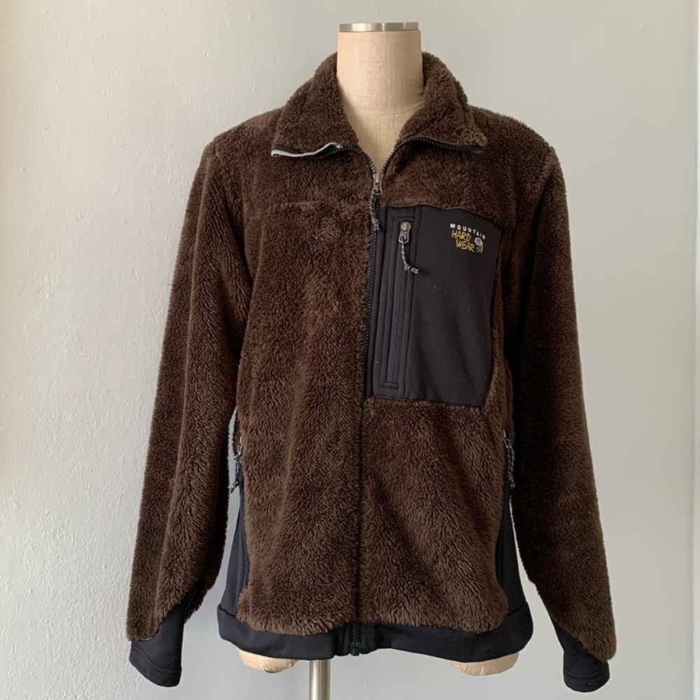 Mountain Hardwear brown black fleece jacket, L